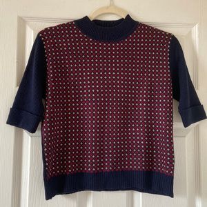 Suzuya Mock Neck Short Sleeve Sweater Size M